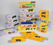 A quantity of Dinky Toys empty reproduction boxes to include Foden Flat Truck 905, Guy Van 514, 25