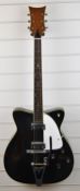 1965/66 Martin GT-75 semi-acoustic guitar, finished in black, made in USA, serial number 216936