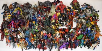 Over one-hundred and twenty Toy Biz Marvel action figures to include characters, Moon Knight, The