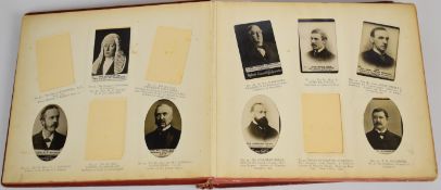 Ogden's New Century photo card album for cigarette cards with Guinea Gold portrait cards,