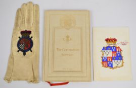 King Edward VII and Queen Alexandra 1902 Coronation hardback service book, together with a kid