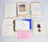 Collection of printed material from 1950s to early 1990s to include invitations to The Queen’s party