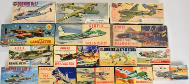 Fifteen vintage Airfix 1:72 scale plastic model aircraft kits to include Avro Lancaster BI 1418,