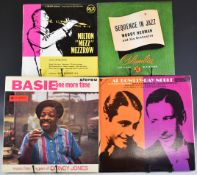 Twenty four Jazz LPs comprising Al Bowlly and Ray Noble (MES 16816) Monmouth Evergreen, Basie (