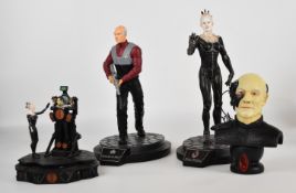 Four Playmates Star Trek: The Next Generation resin figures and busts comprising Captain Jean-Luc