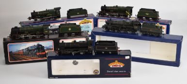 Five Bachmann Branch-Line 00 gauge model railway locomotives comprising BR N Class 31401 Black 32-