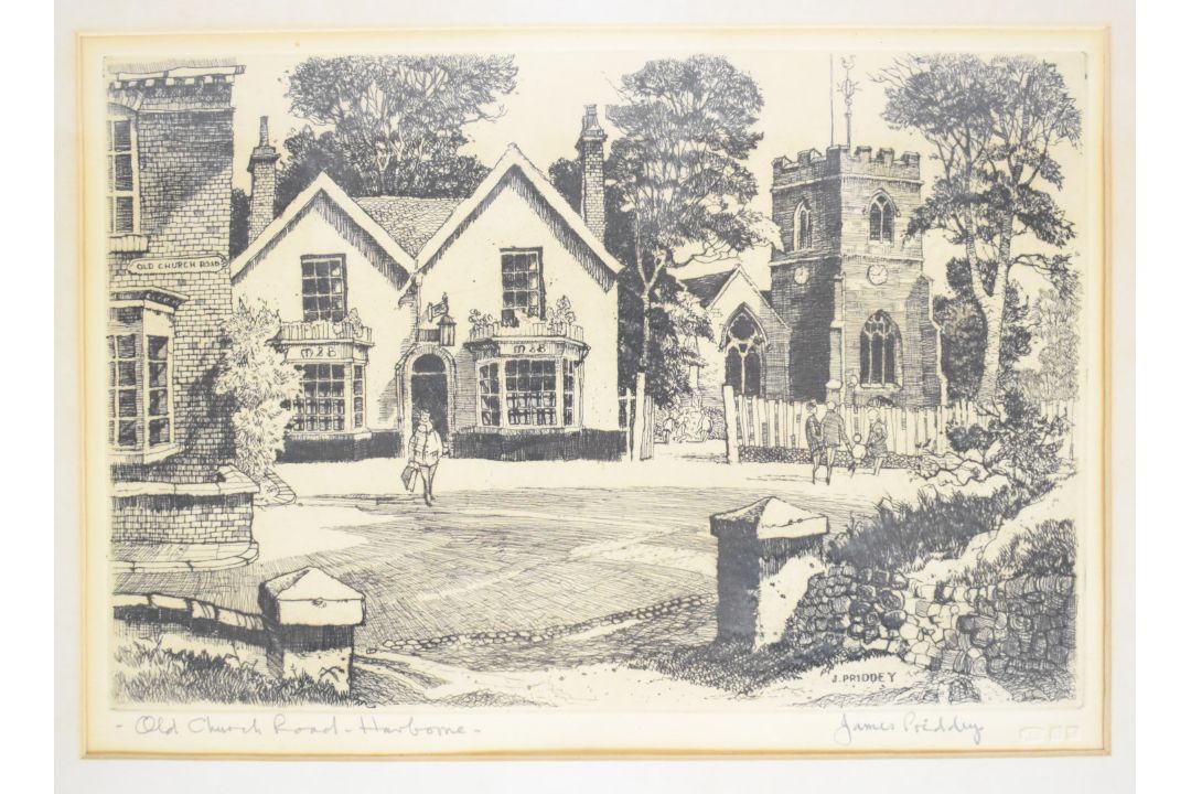 James Priddey (1916-1980) three signed etchings 'Waterloo Street' and 'Paradise Street' both - Image 4 of 5