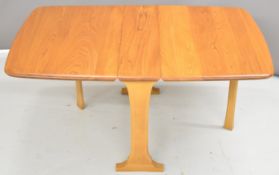 Ercol light elm mid century modern Sutherland / drop leaf table, W103 x D68 x H46cm