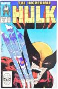 The Incredible Hulk #340 by Marvel Comics (1987) Todd McFarlane Wolverine cover art.