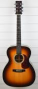 1980s/90s and Martin acoustic guitar finished in sunburst, made in Nazareth PA USA, serial number