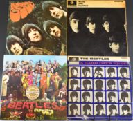 Fourteen LPs comprising The Beatles Please Please Me (PMC 1202), With The Beatles (PMC1206) record