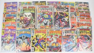 One hundred and fourteen Peter Parker The Spectacular Spider-Man comics by Marvel comprising