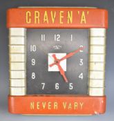 Craven 'A' advertising wall clock 'Craven 'A' Never Vary', 36 x 33cm