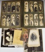 Vintage Post-cards (many bookmark size) of actors & actresses of the day Sarah Bernhardt, Phil