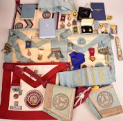 Masonic jewels and aprons and other ephemera including Worcestershire, Haven of Rest Lodge