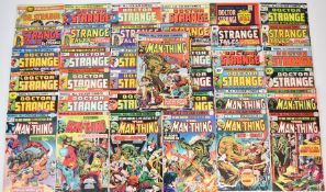 Fifty-two Bronze Age Marvel comics comprising titles Man-Thing, Doctor Strange and 2001: A Space