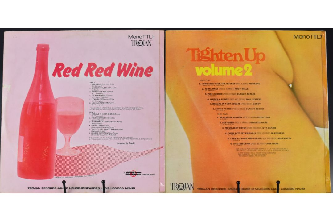 Trojan Reggae / Ska LPs Tighten Up (TTL7) and Red Red Wine (TTL 11), records and covers both - Image 2 of 2