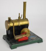 Bowman live steam stationary engine with green painted base, Bowman decal and single cylinder