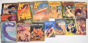 A collection of vintage magazine size Science Fiction digests comprising Amazing Stories, Super