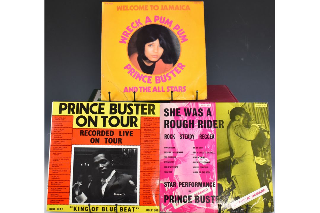 Nine UK Reggae LPs on Blue Beat, Trojan etc comprising Prince Buster Live On Tour King of Blue - Image 1 of 3