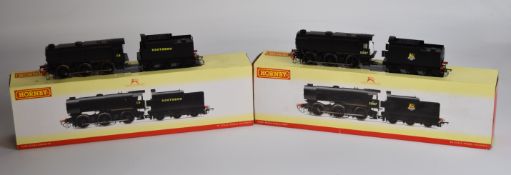 Two Hornby 00 gauge model railway locomotives comprising BR 0-6-0 Class Q1 33037 R2355 and SR 0-6-