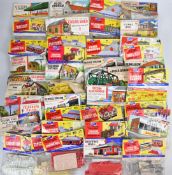 Forty early Airfix H0/00 scale plastic model railway kits including platforms, signal box, telegraph