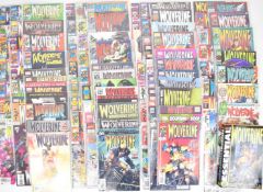 One-hundred and ten Wolverine comic books by Marvel.