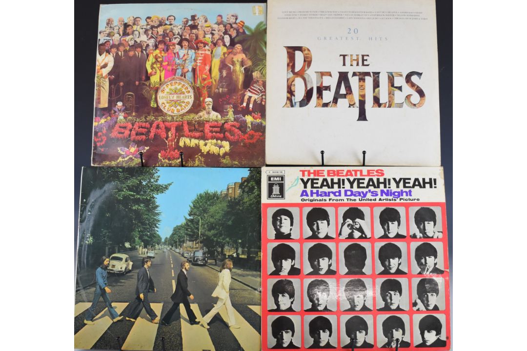 Twenty eight Rock LPs including The Beatles Yeah! Yeah! Yeah! A Hard Day's Night and Sgt Pepper's - Image 1 of 4