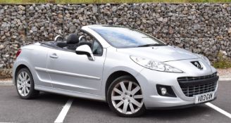 2013 Peugeot 207cc 2 door 1.6 VTi coupe-cabriolet, registration number VO13 GXM. From a deceased's