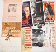 Film posters including Clint Eastwood Dirty Harry, Magnum Force, Joe Kidd, Tombstone, Perfect World,