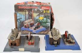 Wilesco D10 live steam stationary engine comprising boiler with single cylinder slip eccentric