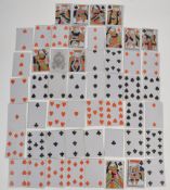 Pack of 19th century Reynolds & Sons playing cards with square corners, single ended court cards,