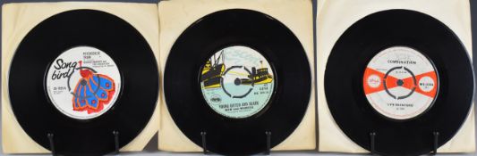 Three UK Reggae Records Barrington Biggs My Cheri Amour b/w Bob and Marcia Young Gifted & Black (