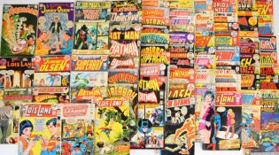Seventy-five mostly Silver Age DC comics comprising titles The Legion of Superheroes, Batman, The