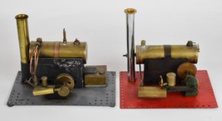 Bowman M135 live steam stationary engine comprising a boiler and geared single cylinder