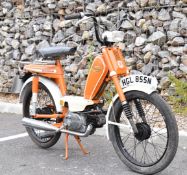 1975 Honda Novio PF50 50cc pedal start moped, registration number HGL 855N, with V5c. Odometer