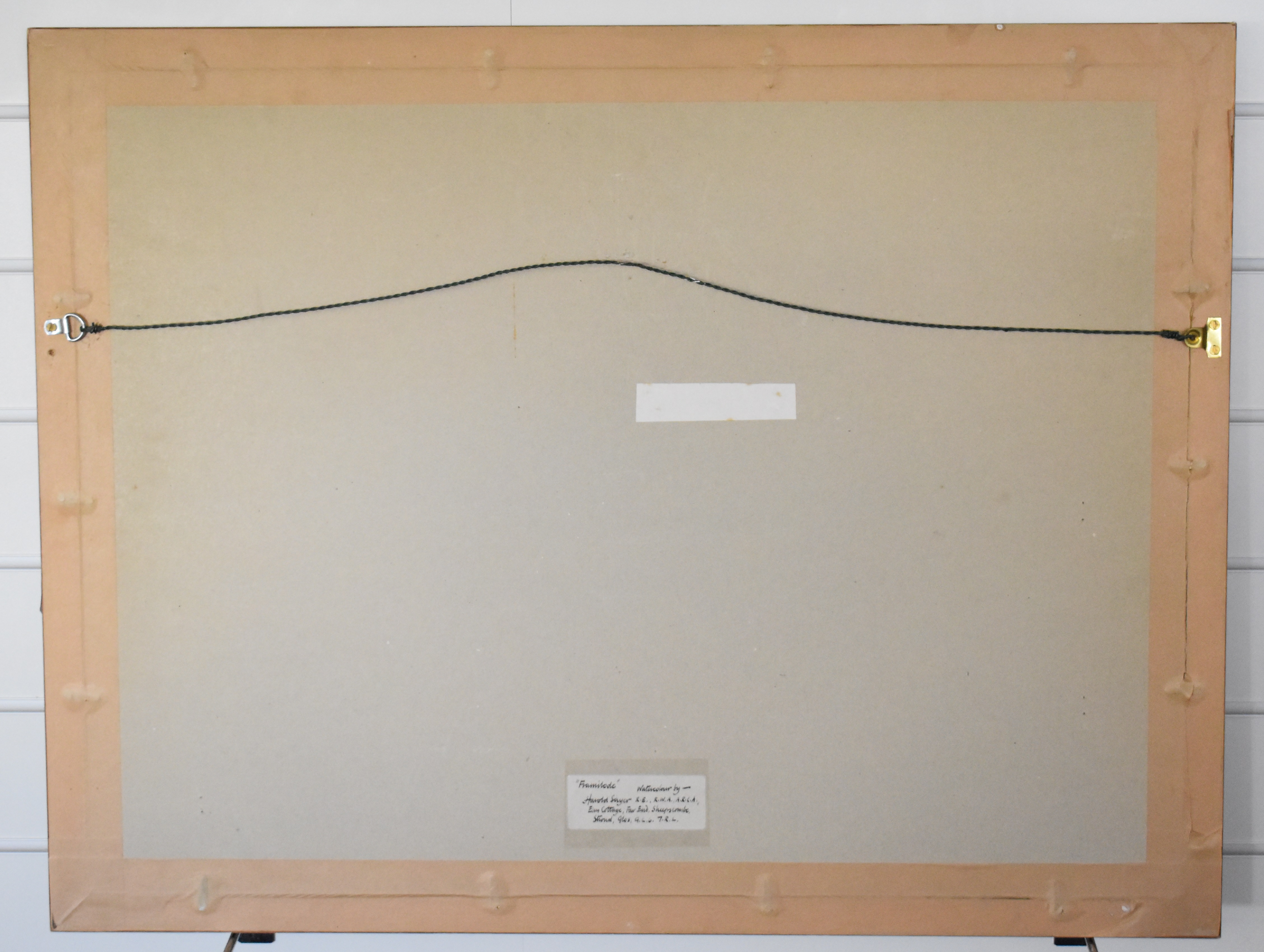 Harold Sayer watercolour 'Framilode' near Stroud, Gloucestershire with the river Severn, signed - Image 4 of 5