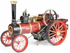 Maxitrak 1 inch scale Burrell live steam traction engine, with gas fired silver soldered boiler,