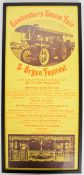 1970 Tewkesbury Steam Fair and Organ Festival poster, 75 x 33cm