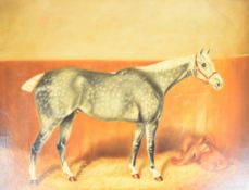 Charles Faulkner (active 1880-1900), study of a racehorse Perfection, also initialled to saddle