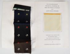 A sample of Princess Diana's wedding dress taffeta by Stephen Walters & Sons, in commemorative