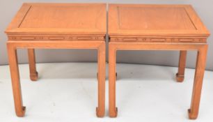 Pair of Chinese side tables, W46 x D71 x H47cm