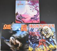 Thirty three Heavy Metal, Heavy Rock and Rock LPs including Iron Maiden The Number Of The Beast,