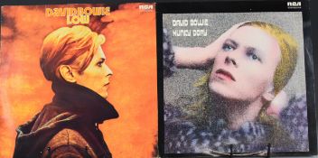 David Bowie - Two LPs comprising Low and Hunky Dory, both records appear Ex+