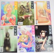 Six NYX comics by Marvel (2004) to include issue #3, first appearance of X-23 (Laura Kinney).