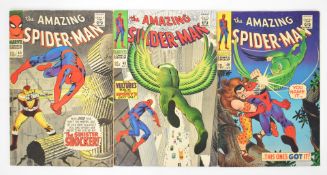 Three early The Amazing Spider-Man comics by Marvel comprising issues #46, #48 and #49, to include