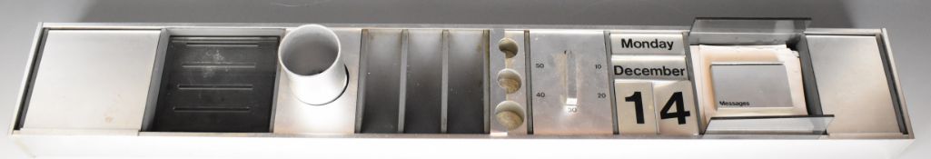 Artifact Designs 'Channel One' mid century modern / retro aluminium desk tidy with multiple fitted
