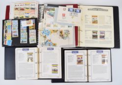 Six folders of aviation and railway related stamps and a quantity of kiloware