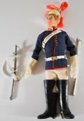 Action Man vintage Blues and Royals figure and uniform, with 40th anniversary sword and belt.
