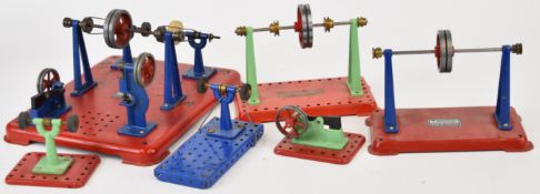 Mamod workshop tools and line shafting comprising large workshop type set with shaft and four